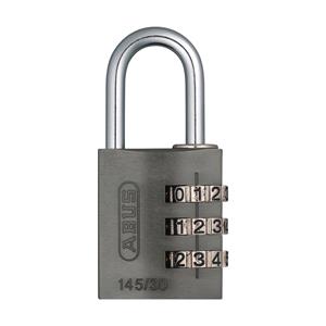 Locks and Security, ABUS Aluminium 3 Wheel Combination Padlock Lock Tag   30mm   Titanium, ABUS