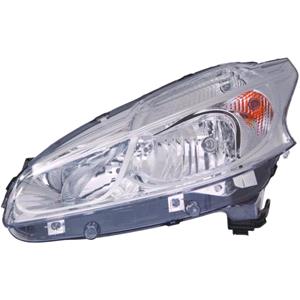 Lights, Left Headlamp (Halogen, Takes H7 / H7 Bulbs) for Peugeot 208 2012 on, 
