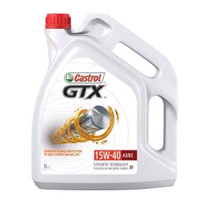 Engine Oils and Lubricants, Castrol GTX 15W-40 A3-B3 Fully Synthetic Engine Oil - 5 Litre, Castrol