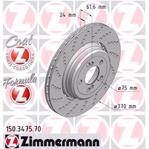 Brake Discs, ZIMMERMANN Rear Axle Left Brake Discs (Pair)   Diameter: 370mm, ZIMMERMANN