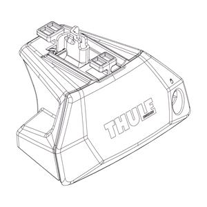 Spare Parts, Thule Evo Flush Rail  foot Spare Part  1500054244, Thule