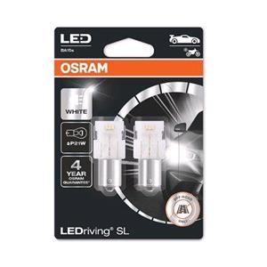 Bulbs   by Bulb Type, Osram LEDriving 12V 1,9W P21W BA15s LED Bulb   Twin Pack, Osram
