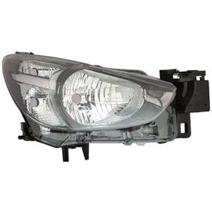 Lights, Right Headlamp (Halogen, Takes H4 Bulb, Supplied Without Motor) for Mazda 2 2015 on, 