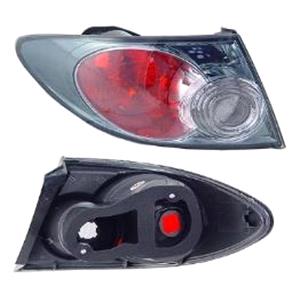 Lights, Left Rear Lamp (Outer, On Quarter Panel, Sport Type With Dark Smoke, Saloon & Hatchback Only) for Mazda 6 Hatchback 2005 2007, 