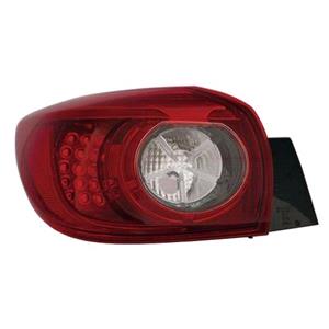 Lights, Left Rear Lamp (Outer, On Quarter Panel, LED, Hatchback Models Only) for Mazda 3 2013 on, 