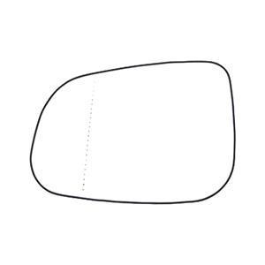 Wing Mirrors, Left Wing Mirror Glass (heated) and Holder for VOLVO V50, 2007 2012, please ensure shape is correct before ordering, 
