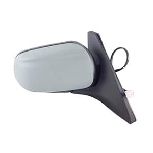 Wing Mirrors, Right Wing Mirror (electric, heated, primed cover) for Mazda 323 Saloon Mk 6 1998 2004, 