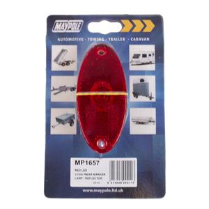 LAMP - 12/24V RED LED REAR MARKER / REFLECTOR DP