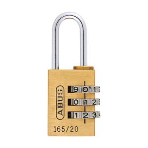 Locks and Security, ABUS Brass 3 Wheel Combination Padlock with Lock Tag   20mm, ABUS
