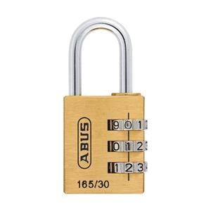 Locks and Security, ABUS Brass 3 Wheel Combination Padlock with Lock Tag   30mm, ABUS
