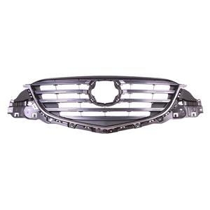 Grilles, Mazda CX 5 2015 2017 Front Bumper Grille, Horizontal Bar Type, Supplied Without Chrome Trim, 