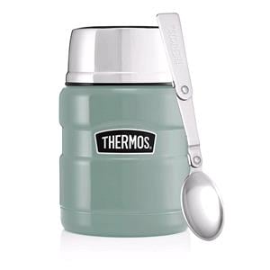 Flasks, Thermos 470ml Stainless Steel Food Jar with Spoon Duck Egg Blue, Thermos