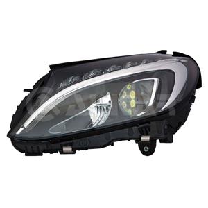 Lights, Left Headlamp (Full LED, Without Curve Light, Supplied Without LED Modules) for Mercedes C CLASS 2013 2018, 
