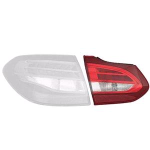 Lights, Left Rear Lamp (Inner, On Boot Lid, LED / Halogen, Original Equipment) for Mercedes C CLASS Estate 2014 to 2018, 