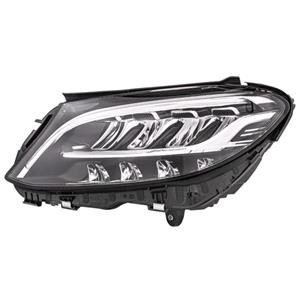 Lights, Left Headlamp (LED, Supplied Without Modules, Original Equipment) for Mercedes C CLASS 2018 to 2021, 
