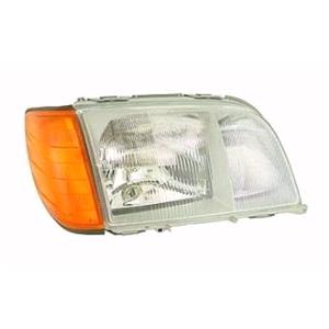 Lights, Right Headlamp (Supplied With Amber Indicator, Original Equipment) for Mercedes S CLASS 1991 1993, 