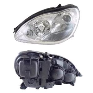 Lights, Left Headlamp (Halogen, Takes H7/H7 Bulbs, Original Equipment) for Mercedes S CLASS 2003 2006, 