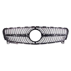 Grilles, Mercedes A Class W176 2015 2018 Front Bumper Grille, Inner Section, Matt Dark Grey, Supplied Without Paint Trim, TUV Approved, 