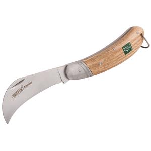 Pruning Knives and Multi Tools, Draper 17558 Budding Knife with FSC Certified Oak Handle, Draper