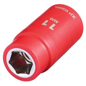 3/8" VDE Socketry, Draper 17621 XP1000 VDE Socket, 3/8" Sq. Dr., 11mm, Draper