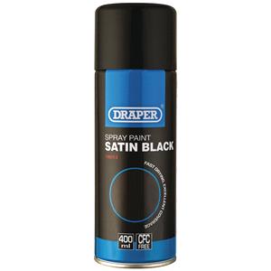 Tools, Satin Black Paint (400ml), Draper