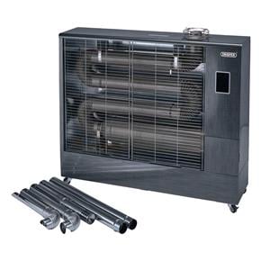 Diesel, Kerosene and Paraffin Heaters, Draper 18104 230V Far Infrared Diesel Heater With Flue Kit, 67,500 BTU/19.8kW, Draper