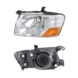 Lights, Left Headlamp (Silver Bezel, Reflector Type, Halogen, Takes H4 Bulb, Electric And Manual Adjustment, Supplied Without Motor) for Mitsubishi PAJERO/SHOGUN III 2003 2007, 