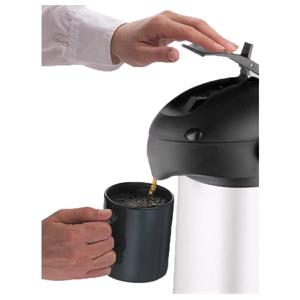 Thermos Push Button Pump Pot 2.5L - Silver