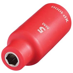 1/4" VDE Socketry, Draper 18653 XP1000 VDE Socket, 1/4" Sq. Dr., 5mm, Draper