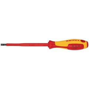 VDE Screwdrivers, KNIPEX 18793 VDE Insulated Slotted Screwdriver, 5.5 x 125mm, Draper