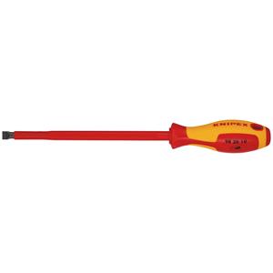 VDE Screwdrivers, KNIPEX 18798 VDE Insulated Slotted Screwdriver, 10.0 x 200mm, Draper