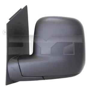 Wing Mirrors, Left Wing Mirror (Manual, Black Cover) for Volkswagen CADDY III van, 2004 2015, 