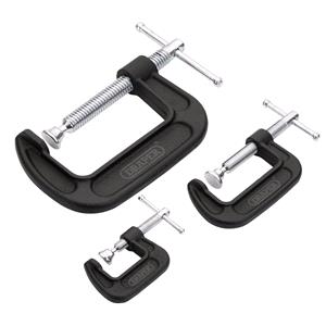 Clamps and Cramps, Draper 18989 Heavy Duty G Clamp Set (3 Piece), Draper