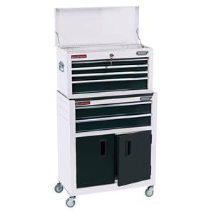 Cabinets and Chests, Draper 19576 24 inch Combined Roller Cabinet and Tool Chest (6 Drawer), Draper