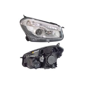 Lights, Right Headlamp (Halogen, Takes H7 / H7 Bulbs, Supplied With Bulbs and Motor, Original Equipment) for Nissan QASHQAI 2010 on, 