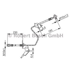 Brake Hoses, Bosch Rear Right Brake Hose   1987476199, Bosch