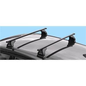 Roof Racks and Bars, Nordrive Quadra black steel square Roof Bars for Volvo V60 2010 Onwards, Without Roof Rails, NORDRIVE