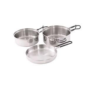 Camping Equipment, Easy Camp Stainless Steel Tour Cook Set   3 Piece, Easy Camp
