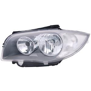 Lights, Left Headlamp (Halogen, Takes H7/H7 Bulbs, Supplied Without Motor) for BMW 1 Series Coupe 2004 2007, 