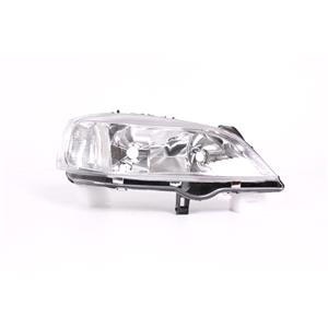 Lights, Right Headlamp (Silver Bezel) for Vauxhall ASTRA MK IV Convertible 1998 2003, 
