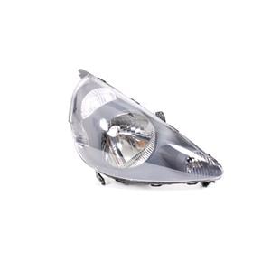 Lights, Right Headlamp (Halogen, Takes H4 Bulb, With Black Bezel, Supplied Without Motor) for Honda JAZZ 2002 2004, 