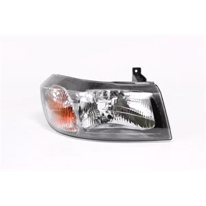 Lights, Right Headlamp (Black Bezel, Electric Without Motor, Van Models) for Ford TRANSIT Flatbed Chassis 2000 2006, 