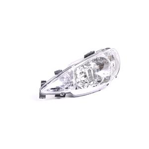 Lights, Left Headlamp (Electric Adjustment, Supplied Without Motor) for Peugeot 206 Saloon 2003 2007, 