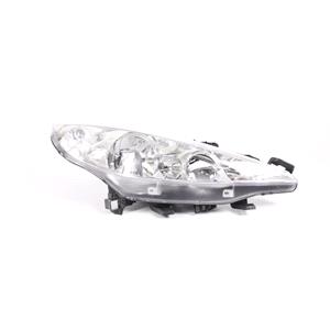 Lights, Right Headlamp (Without Directional Lamp, Halogen, Takes H1/H7 Bulbs, Supplied With Motor) for Peugeot 207 Van 2006 on, 