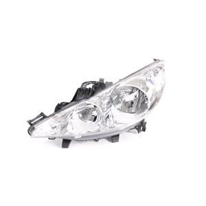 Lights, Left Headlamp (Without Directional Lamp, Halogen, Takes H1/H7 Bulbs, Supplied With Motor) for Peugeot 207 Van 2006 on, 