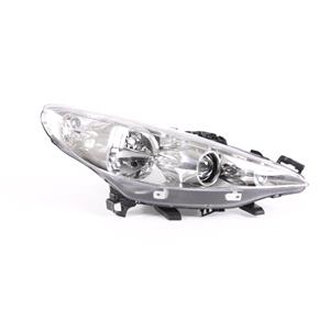 Lights, Right Headlamp (With Directional Lamp, Halogen, Takes H1/H7/H7 Bulbs, Supplied With Motor) for Peugeot 207 Van 2006 on, 