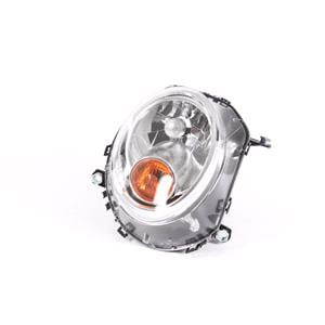 Lights, Right Headlamp (Amber Indicator, Halogen, Takes H4 Bulb, Supplied With Motor) for Mini Clubman 2006 on, 