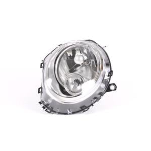 Lights, Left Headlamp (Clear Indicator, Halogen, Takes H4 Bulb, Supplied With Motor) for Mini Clubman 2006 on, 