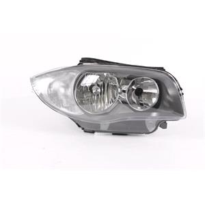 Lights, Right Headlamp (Halogen, Takes H7/H7 Bulbs, Supplied Without Motor) for BMW 1 Series Coupe 2007 on, 