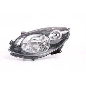Lights, Left Headlamp (Black Bezel, Electric Without Motor, Takes H4 Bulb) for Renault TWINGO  2007 2012, 